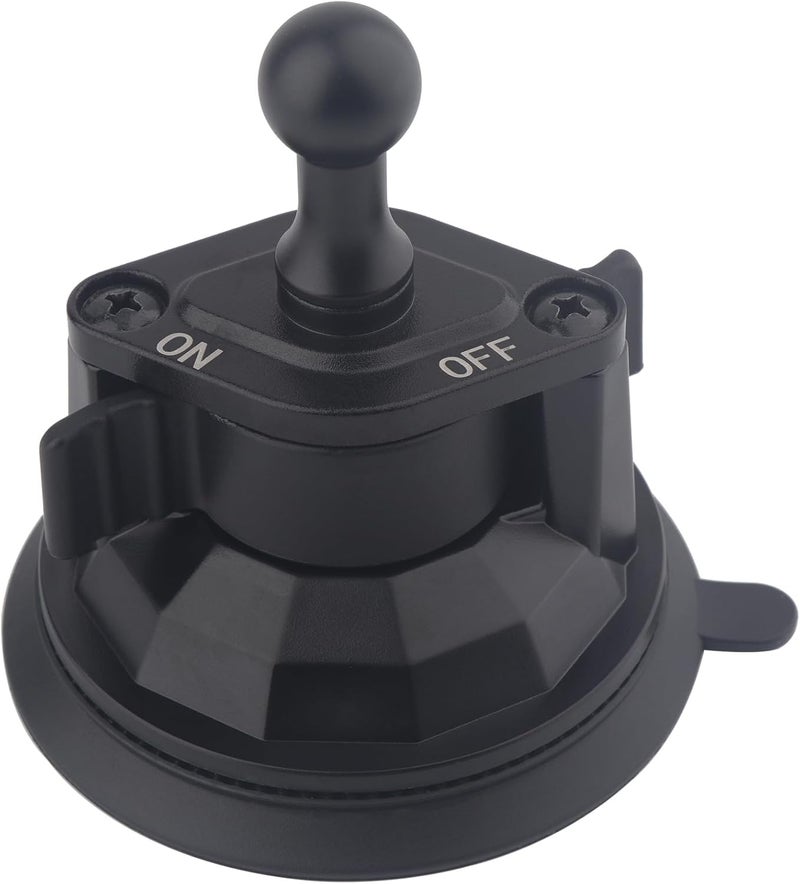 Rigdance Upgraded Car Suction Cup Base with17mm Ball, Compatible with17mm Double Socket Arms | Heavy-Duty 3.4" Suction Base for Windshield | Holds 5.5 lbs – Rosette Bite Locking System - Image 1